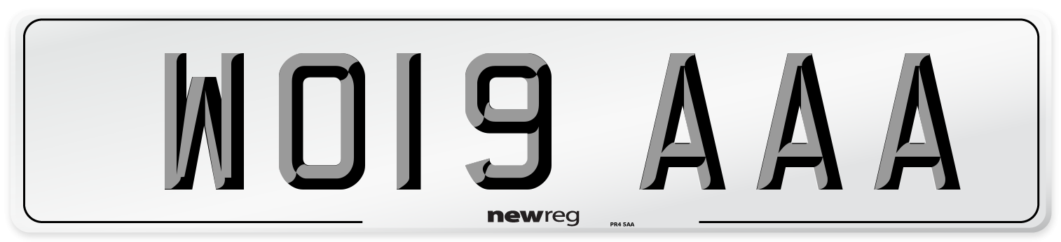WO19 AAA Number Plate from New Reg